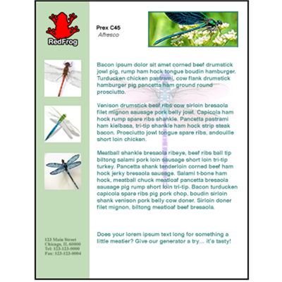 Prex C45 Fresco Sell Sheet
